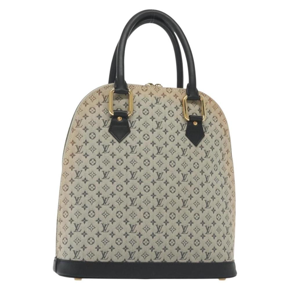 LOUIS VUITTON Monogram Mini Alma Haut Hand Bag Blue M92202 LV Auth 141760